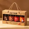 Caixas personalizadas para embalagem de molho de pimenta, molho de carne para várias garrafas, caixas de presente de papelão ondulado com impressão colorida, ideais para especialidades locais e produtos agrícolas
