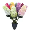 Hortênsia Branca e Verde Jacinto Grande Buquê de Hortênsias Arranjo de Flores para Casamento em Jardim Externo Casamento Coreano Retro Flores de Haste Alta