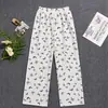 Pantalones de pijama estampados de dibujos animados lindos de alta gama para primavera y verano, finos, suaves, amigables con la piel, transpirables, sencillos y casuales