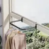 Varanda Estendal de Roupas Doméstico Moldura de Janela Janela de Canto Externa Estendal Simples Barra de Suspensão Interna Pequeno Estendal de Roupas