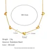 Colección de Cadenas Versátiles Elegantes de Acero Inoxidable Chapado en Oro de 18 Quilates Transfronterizas Europeas y Americanas Corazón Gota de Agua Flor de Circonita Clip Cadena de Bolas