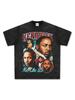 Camiseta de manga corta con estampado de Kendrick Kung Fu Kenny de hip-hop transfronterizo, sudadera con capucha y cuello redondo de algodón pesado lavado