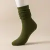 Em estoque Meias Amazon Femininas Cano Longo Outono e Inverno Espessadas terry Stouch socks Bolha Amontoada Meias para Panturrilha