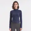 Ropa de yoga de alta gama, top deportivo de manga larga para mujer, ropa deportiva de secado rápido para correr y fitness, ropa de entrenamiento de Pilates con bolsillos, otoño e invierno