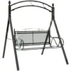 Columpio Doble para Patio Silla Mecedora de Hierro Forjado para el Hogar Silla de Ocio para Balcón Silla Mecedora Europea Columpio Infantil para Interiores
