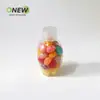 Frasco de Empaque de Grado Alimenticio Botella Pétalo de Mascota 45ml Botella de Plástico Transparente Granos de Chocolate Caramelo Arcoíris Frijoles Verdes Botella Sellada