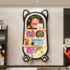 Tablero Perforado de Alta Gama para Montar en Pared Integrado con Estante de Almacenamiento Estilo Dopamina para Entrada, Pantalla de Pared Multifuncional y Ganchos de Almacenamiento