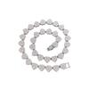 Collar de aleación de diamantes de 13 mm para hombres y mujeres de Europa y Estados Unidos con sentido de minoría senior, rap transfronterizo, hip-hop, cadena cubana