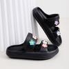 Nueva moda zapatillas de plataforma EVA súper suaves para mujer verano para exteriores para el hogar para interiores baño antideslizantes