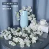 Decoração de parede de rattan flor de cerejeira artificial, planta de videira plástica para decoração de teto interno de ar condicionado, decoração de casamento