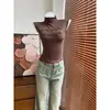 Chaleco de estilo europeo y americano inspirado en Napoleón para mujer, nueva colección de otoño, top corto de manga corta de moda, versátil y elegante