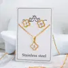 Europa Venda Quente Trevo de Quatro Folhas Flor Única Lado Único com Diamantes Brancos no Meio Moda Estilo Clássico Colar para Clavícula + Brincos