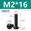 Tornillos M2M3M4M5M6M8 Negros de Acero Inoxidable 304, Tornillos de Cabeza Redonda Phillips, Tornillos para Máquina de Cabeza Plana Zincados Negros