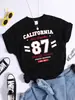 Camiseta Casual de Algodón Puro 180g para Mujer Cuello Redondo Manga Corta Algodón Estampado Europeo y Americano Sudeste Asiático