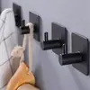 Ganchos de Aço Inoxidável Transfronteiriços Sem Furos, Adesivo Sem Marcas, Forte Capacidade de Carga, para Portas, Cozinha, Banheiro, Ganchos de Roupa, Ganchos de Toalha