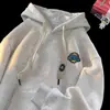 Sudadera con capucha de peso pesado estilo americano para hombre, marca de moda, top oversized para otoño e invierno, chaqueta casual de corte holgado para adolescentes, prenda exterior versátil