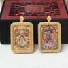 Atacado de Thangka Pequeno do Buda do Nascimento de Jingyi Wu Ye, Thangka de Buda do Nascimento de Wu Ye em Latão Dourado com Relevo Tridimensional Frente e Verso