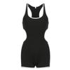Macacão Regata Decote U Design de Rua Ins Combinação de Cores Feminino Hot Girl Cavado Cintura Vazada Sexy Slim-fit Roupa Exterior Top