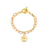 Venta Caliente Transfronteriza Pulsera Ottonbuckle para Mujer Estilo Ins Personalidad Elegante Mariposa Amor Pulsera Punk Hip-hop Pulsera