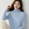 Baicai Rong Seamless 100% Cachemira Otoño/Invierno Nuevo Cuello Alto para Mujer Ajustado Cálido Tejido Suéter Capa Base