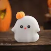 Decoración de Pastel de Halloween Arcilla Suave Figura Linda de Fantasma Ojos Chistosos Perlas de Azúcar Velas de Halloween Toppers Inserts