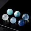 Cuentas Sueltas de Aguamarina Natural y Lapislázuli, Cuentas Redondas de Cristal Azul y Lapislázuli, Accesorios DIY Semi-Terminados de Amazonita al por Mayor