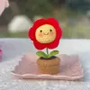 Venda Quente Transfronteiriça Amazon Crochê Feito à Mão Girassol Fofo Girassol em Vaso Enfeites Decoração de Escritório Produtos Acabados