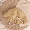 Sombrero de Pescador Japonés de Otoño e Invierno con Encaje de Lazo para Niños, Sombrero de Cuenca Simple Artístico Lindo para Bebé Niña