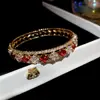 Pulsera de Letras con Circonita Super Brillante, Moda, Exquisita, Sencilla y Versátil, Pulsera de Lujo Accesible de Nicho de Gama Alta para Mujeres