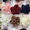5,5CM Temperamento coreano textura plissada flor torcida novos acessórios flor feita à mão para DIY sapatos acessórios decorativos para roupas