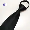 Gravata Masculina Zíper Noivo Casamento Vermelha 8cm Vestido Negócios Nó Preto Livre Preguiçosa Fácil de Puxar Azul