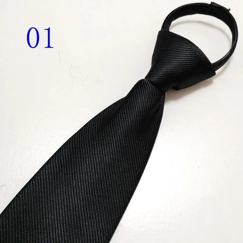 男士拉链新郎结婚红色8cm正装商务黑色免打结懒人易拉得蓝色_