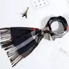 Cachecol Masculino de Imitação de Caxemira para Outono e Inverno, Estilo Xadrez, Estilo Casal, Cachecol Quente para Pescoço, Estilo Britânico Versátil, Presente Incluído