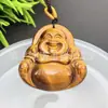 Piedra Ojo de Tigre Natural Colgante de Paz Colgante de Guanyin Buda Piedra Ojo de Tigre Piedra que Cambia de Color Madera Placa de Dragón Colgante de Paisaje Jade al por Mayor