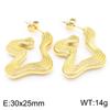 Moda Retro Transfronteriza de Verano Pendientes de Acero de Titanio con Patrón Irregular para Mujer Estilo Fresco Geométricos Pendientes de Gama Alta