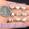 Plata Pura S999 Corazón Retro Forma de Corazón Cuentas Cubo Cuentas Juguete de Cristal Cuerda Trenzada para la Mano Collar Accesorios Hechos a Mano DIY