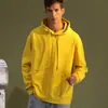 Moletom com Capuz Personalizado 380g Terry Grosso Aumentado Estilo Ombro Caído Pulôver Estampado Masculino e Feminino Tamanho Grande
