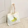 Bolsa de Lona de Ombro Único com Letras Estampadas, Personalização de Pedidos Pequenos Transfronteiriços, Promoção de Feiras, Bolsa Tote de Lona de Alta Qualidade