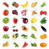 Pegatinas de Frutas y Verduras para Niños, Pegatinas de Fotos de Frutas y Verduras, Pegatinas de Regalo para Fiesta Temática de Aula