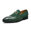 Zapatos Brogue de Piel Verde con Hebilla de Talla Grande para Hombre 4647 Talla Zapatos de Piel de Moda para Negocios Zapatos Casuales Británicos Modernos