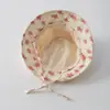 Gorro de Bebé Estilo Delgado Primavera y Verano Sombrero de Pescador para Niñas, Sombrero de Protección Solar con Adorno de Encaje para Bebés