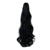 Rabo de cavalo falso para mulheres europeias e americanas, cabelo longo e cacheado, rabo de cavalo com flor de pêra, boca de tigre, prendedor de cabelo respirável, internacional, em estoque, uma geração de cabelo