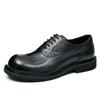 Zapatos de Cuero Business Casual para Hombre, Zapatos Oxford Pulidos Retro de Piel Genuina, Punta Redonda Talla Grande Zapatos para Hombre, Zapatos de Hombre para Otoño e Invierno
