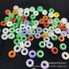 Anel tricolor esmeralda 8mm furo grande contas soltas atacado DIY joias de jade pulseira bagel brincos acessórios de jade