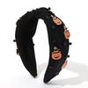 Otoño e invierno 2024 nuevo transfronterizo diadema de Halloween accesorios de fantasma de diablo negro tendencia viento oscuro accesorios para el cabello de vacaciones