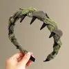 Diadema de Peluche Dentada para Otoño e Invierno para Mujer, Pinza para el Cabello de Cara Lavada con Parte Superior Alta del Cráneo que Hace que la Cara Parezca Más Pequeña, Diadema con Estampado de Leopardo, Goma para el Cabello Antideslizante Estilo Chanel