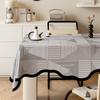 Atmósfera de Lujo Ligero Mantel Francés Retro para Mesa de Comedor 2025 Nuevo Impermeable, Resistente al Aceite y Anti-quemaduras Mantel para Mesa de Café