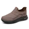 Zapatos de Algodón para Hombre Otoño Invierno Nuevos Casual Versátiles Cómodos Zapatos Deportivos Con Terciopelo Engrosados Cálidos Antideslizantes Slip-on Zapatos de Papá