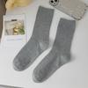 Meias Brancas Meia-calça Feminina Primavera e Outono Creme Ins Tendência Estilo Coreano Meias Meias de Algodão Puro Meias Pretas Sem Costura Empilhadas
