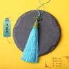 Borla de sombrero de metal con forma de loto, seis palabras, mantra, colgante vertical con borla, ropa de monje, colgante con borla pequeña